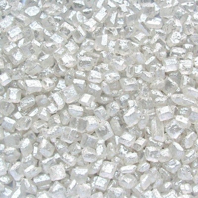 Pearlised White Sparkling Sugar Crystals