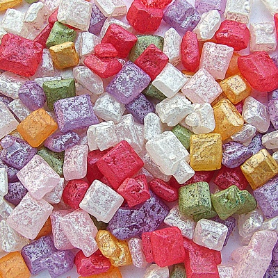 Pearlised Rainbow Sugar Rocs