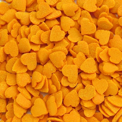 Orange Confetti Hearts