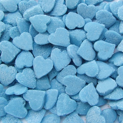 Blue Confetti Hearts