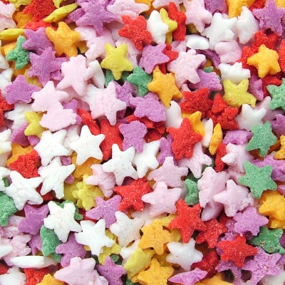 Rainbow Confetti Stars