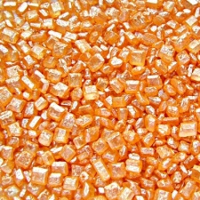 Pearlised Orange Sparkling Sugar Crystals