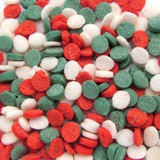 Red, Green and White Christmas Confetti Sequins